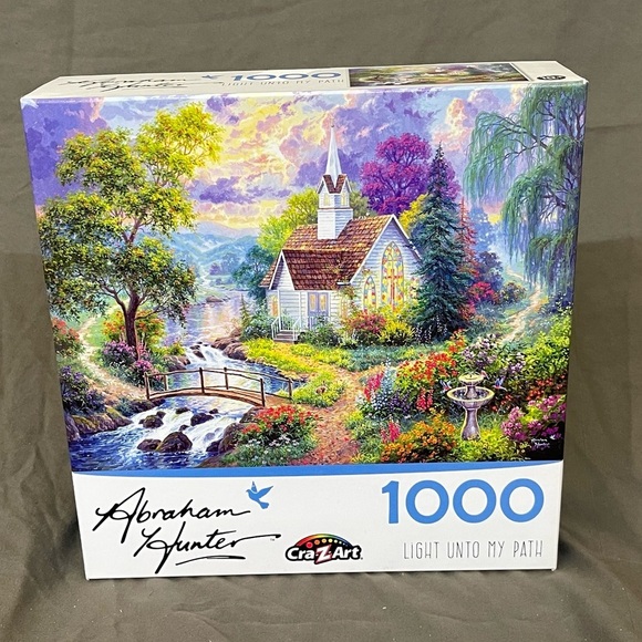 Cra Z Art 1000 Piece Abraham Hunter Jigsaw Puzzle “Light Unto My Path” 2020 - Picture 1 of 3